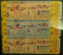 1952 World Series Tix